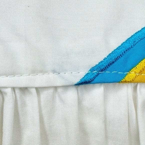 VINTAGE Handmade Peacock Kaftan Dress w/ Pockets size XL - Picture 12 of 12